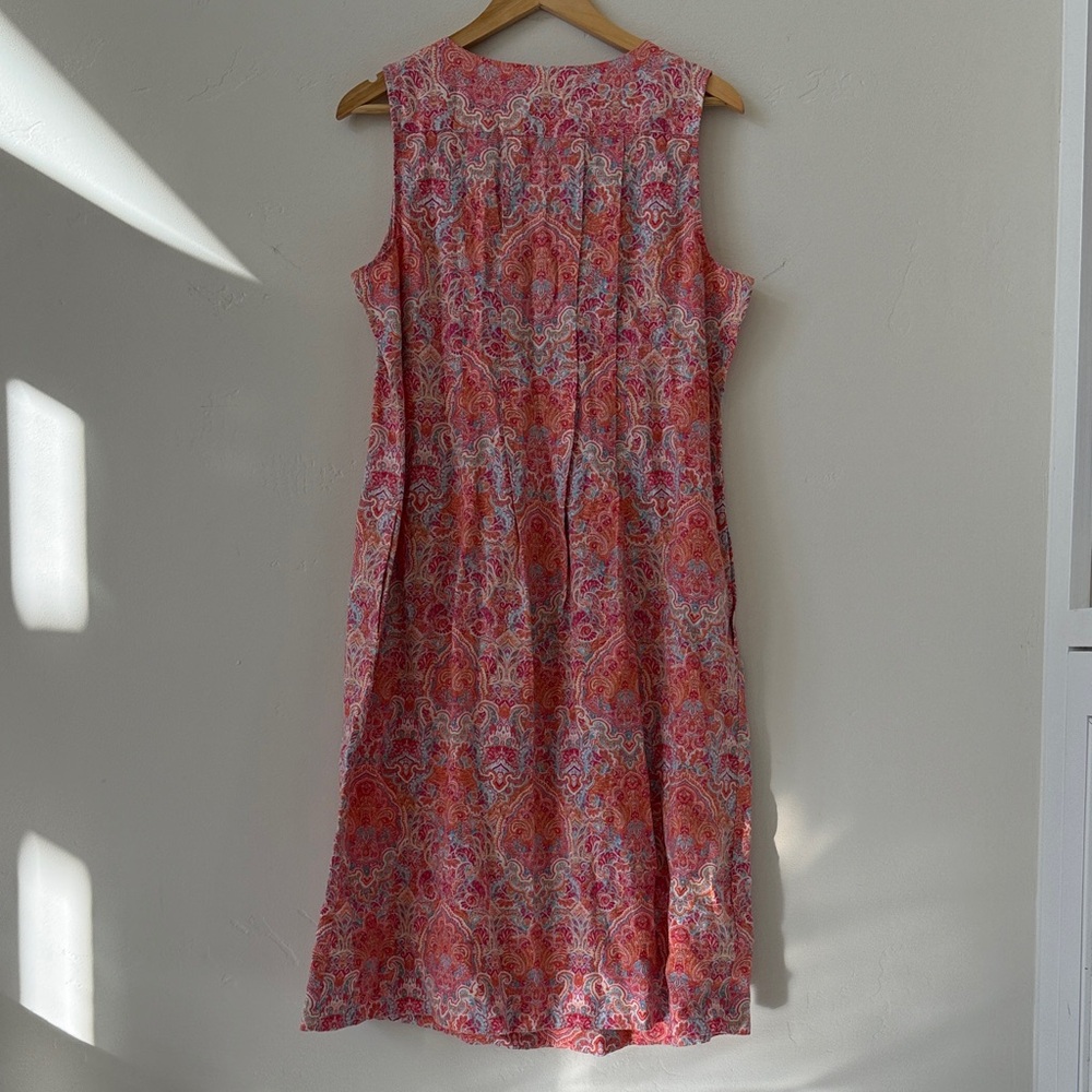 J. Jill Love Linen Sleeveless Paisley Midi Dress - Picture 5 of 11